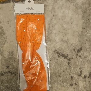 Isabella Orange Rhinestone Headband